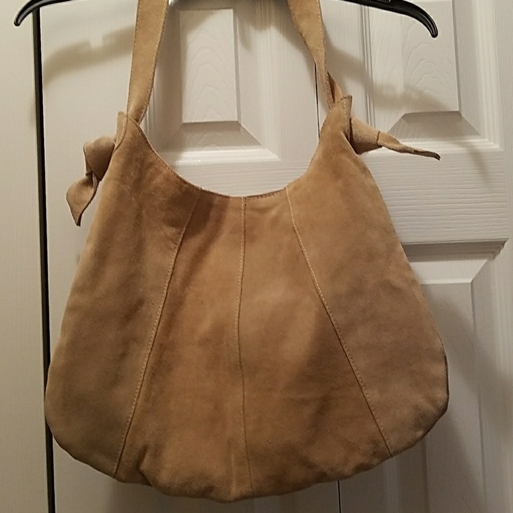 Suede hobo bag